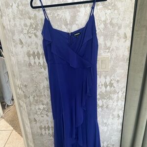 Express Royal Blue High Low Dress